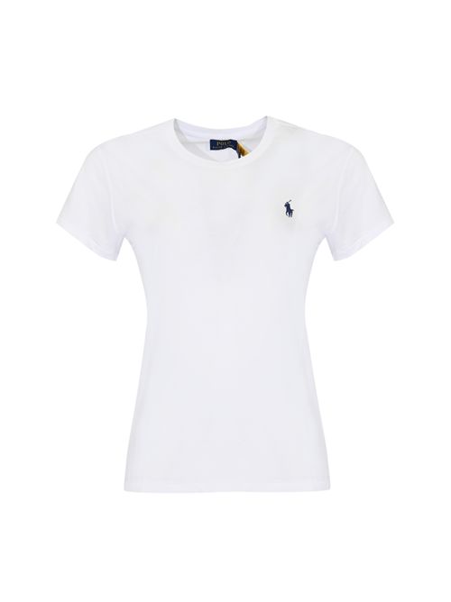 T-shirt in cotone con logo White POLO RALPH LAUREN | 211B14605032